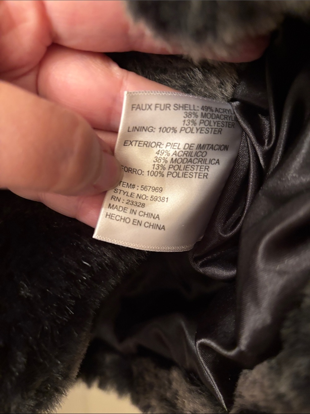 Kristen Blake Faux Fur Vest in Charcoal Gray XL EUC - Picture 11 of 11